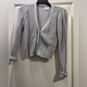 Women’s Grey Knit Cropped Sweater